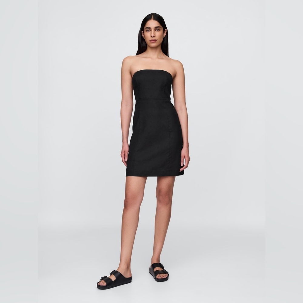 Brand New w Tags, Linen True Black Women's Dress, Size Med
